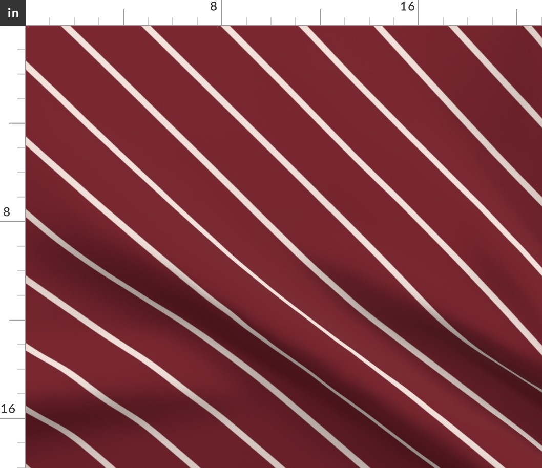 L| POff-white Diagonal stripes on maroon