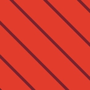 L| Maroon Diagonal stripes on scarlet red