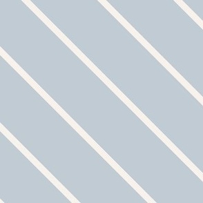 L| White  Diagonal stripes on Light blue-grey
