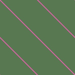 L| Minimal pink diagonal stripy stripe on forest green
