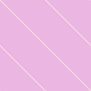 L| Minimal  off-white diagonal stripy stripe on bubblegum pink