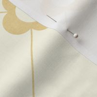 Hamptons Home Flower Argyle - yellow gold and cream 