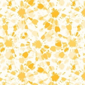 Summer Tie Dye Sunburst | Abstract Tie Dye | Medium Scale in Yellow