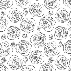 dark roses on white - medium