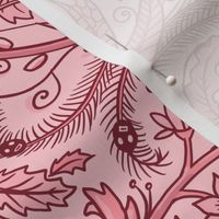 Eternal lovers - gothic academia in rose red  - damask