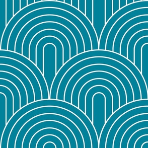 abstract arches - teal