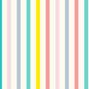 Pastel Rainbow, Colorful Vertical Stripes_Large