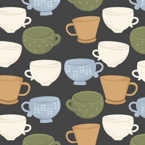 Elegant Black Coffee Cup Tea Mug Design