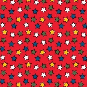 Primary School Stars on Red