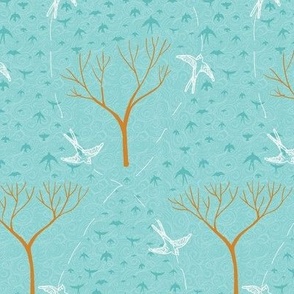 trees and birds