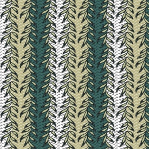 Creeping Vines in Teal and Sage Green - Coordinate
