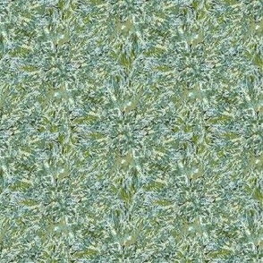 Mini Green Blue Cream Sophisticated Abstract Palm Textured