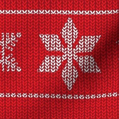 Snowflake Sweater - red