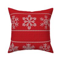 Snowflake Sweater - red