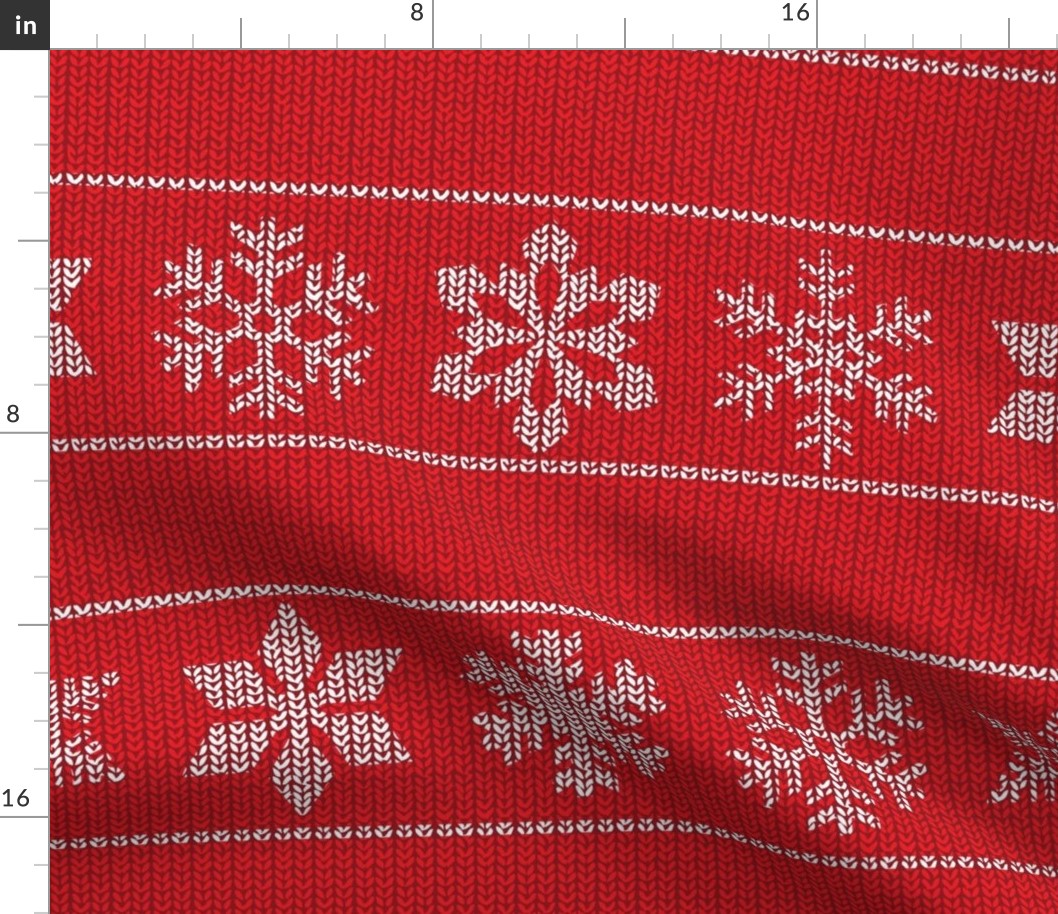 Snowflake Sweater - red