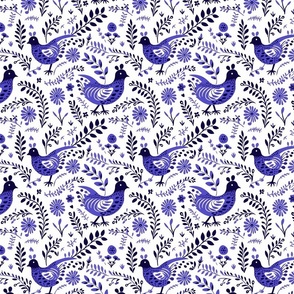 Purple Fantasy Bird Print 