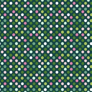 spring dots on dark green small scale