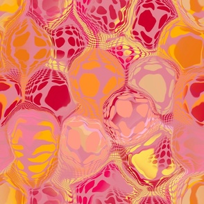Seamless pattern with inflated balloons or balls, stains and spots, similar to water drops 4