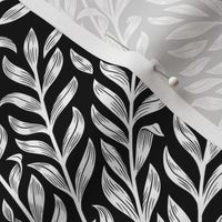 Scallop leaves on black