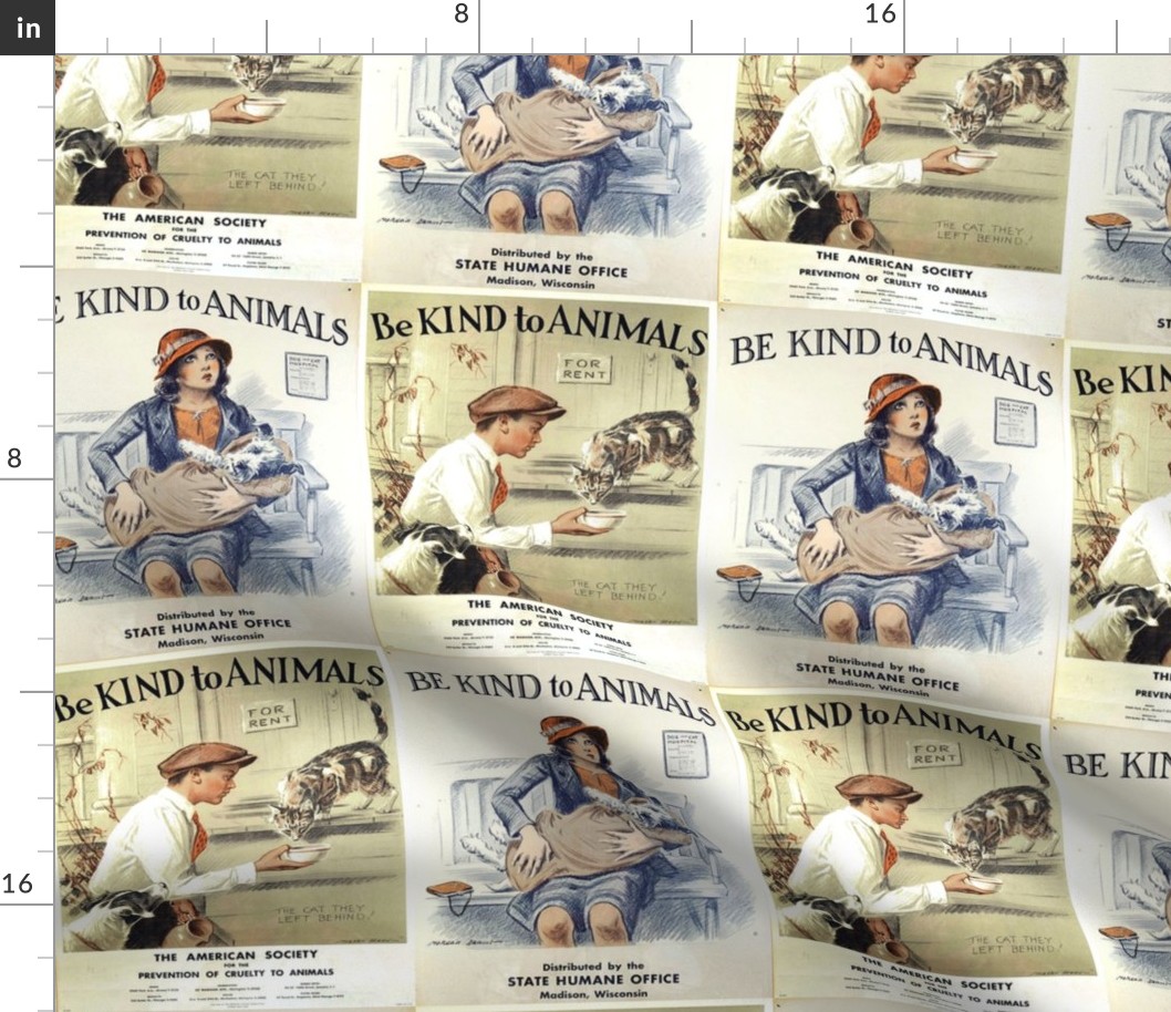 Vintage Be Kind to Animals Posters