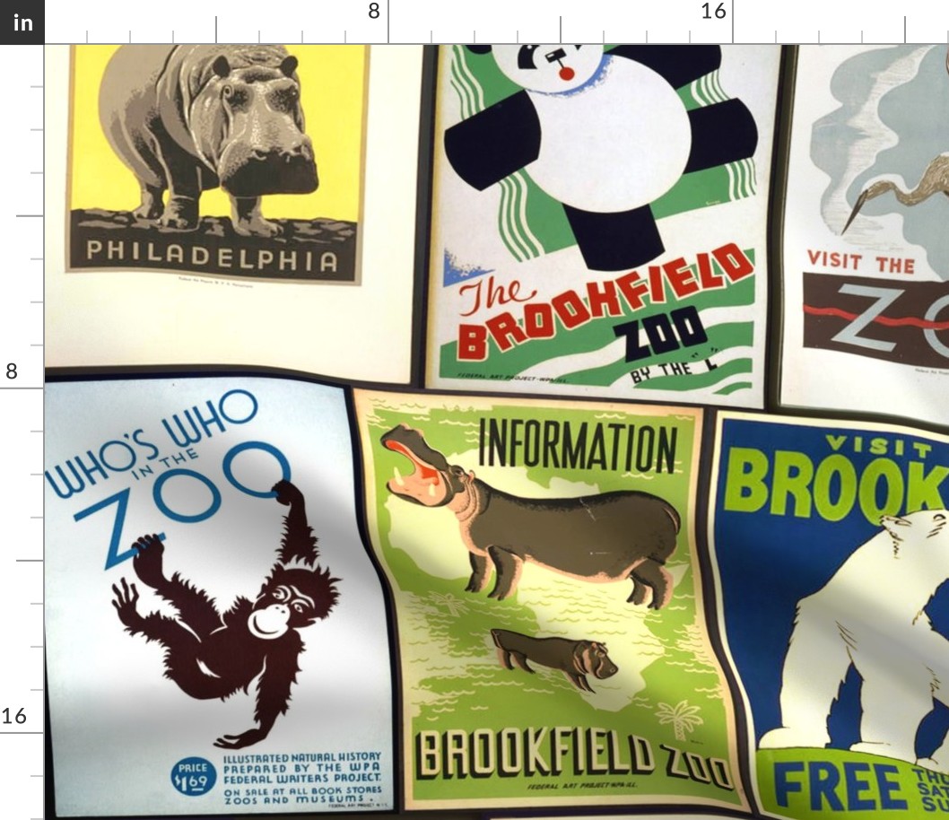 Vintage WPA Zoo Posters