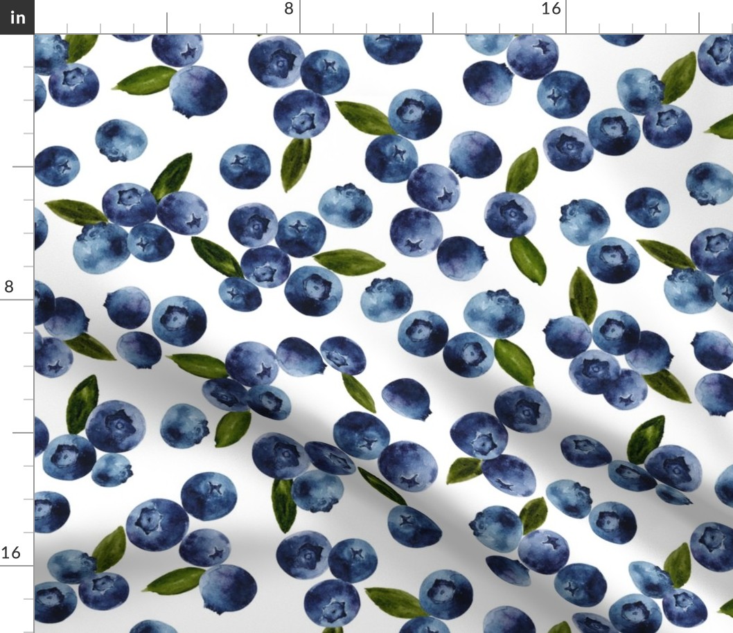 Large / Watercolor Blueberries