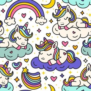 Cute kids unicorn magic animal nursery art