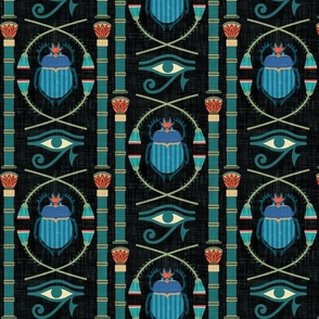 Papyrus_Beetle Fabric Ebony