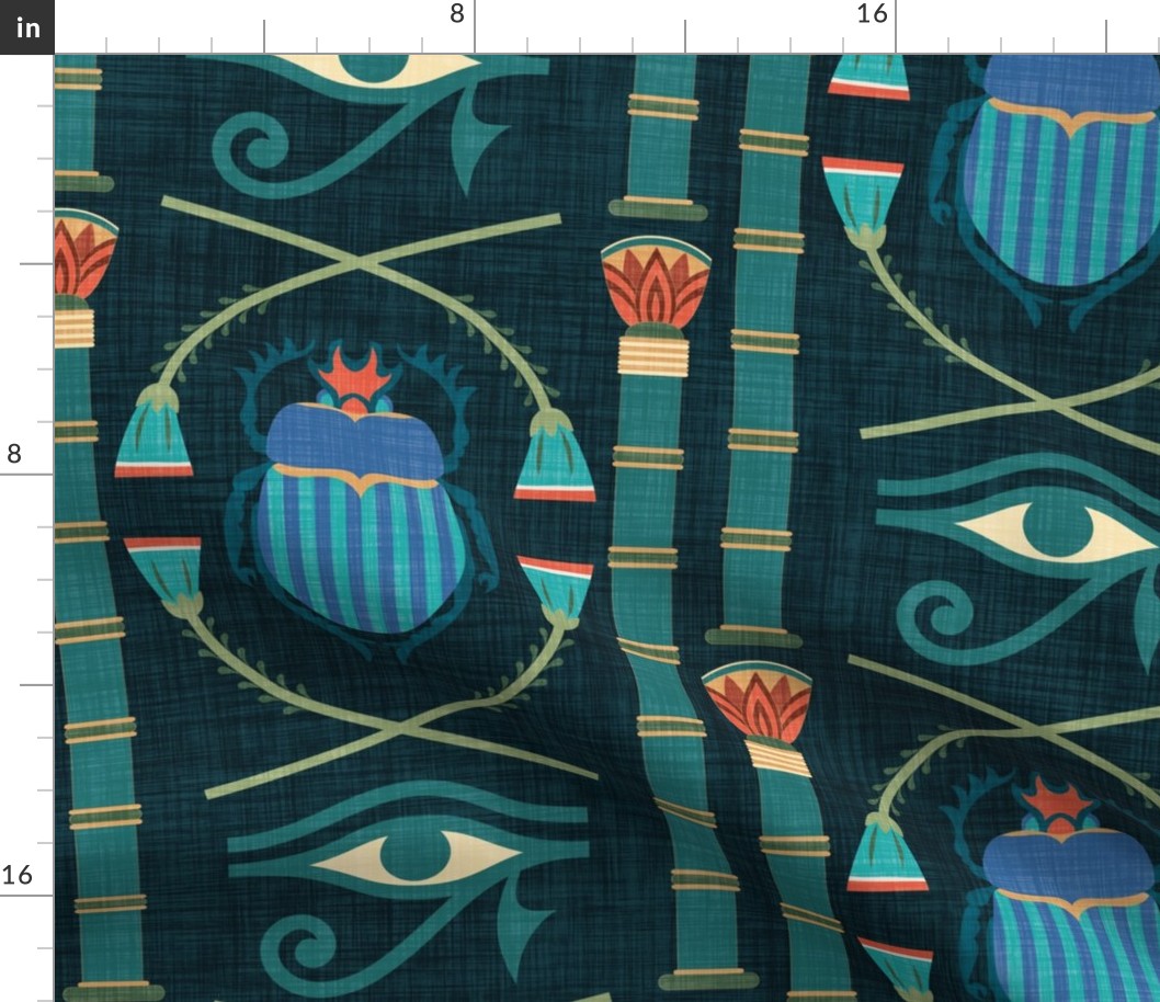 Papyrus_Beetle Wallpaper in Dark Lapis