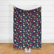 fruity summer popsicles - navy - large