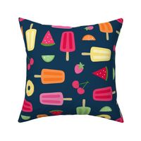 fruity summer popsicles - navy - large