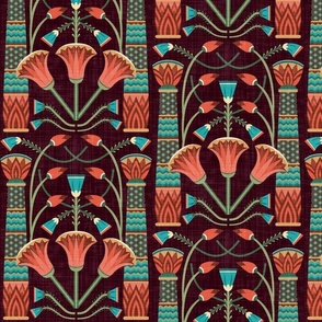 Papyrus Garden Fabric Cinnabar