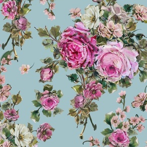 Amazing Grace Rose Bouquets - Sky Blue