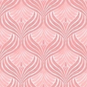 Tonal Abstract Floral Ogee with Texture in Pink_Small