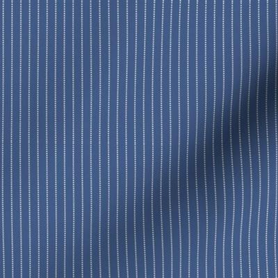 Wabash Stripe: Denim Blue Vintage Work Wear Stripe, Retro Train Stripe