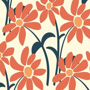  Country Floral - orange