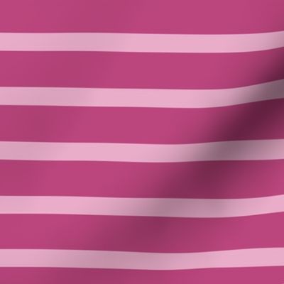 Very Berry Rasberry and Light Rose Pink Breton Stripes - Feminine Nautical French Sailor Stripe in Fuchsia Pink and Lilac