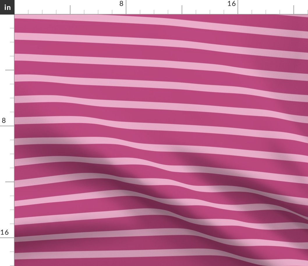 Very Berry Rasberry and Light Rose Pink Breton Stripes - Feminine Nautical French Sailor Stripe in Fuchsia Pink and Lilac