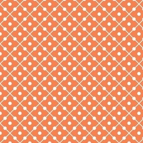 Smaller Geometric Polkadot Eyelet in Orange Spice