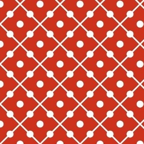 Bigger Geometric Polkadot Eyelet in Rustic Red