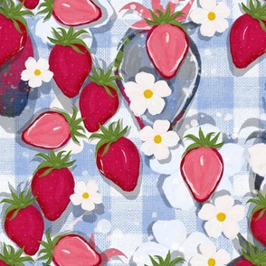 Blue Strawberry picnic-Big