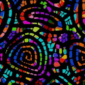 Rocks & Swirls - Tonal Texture (multi-color bright) (large)