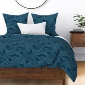 Teal Paisley Tranquility: Elegant Patterns in Harmonious Hues