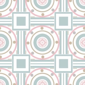 geometric pattern in patchwork style in pastel colors