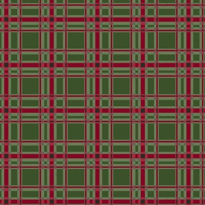 Natural Christmas Plaid - Evergreen and Cranberry