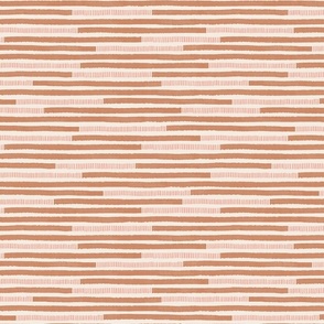 Hand Drawn Stripes - Terra Cotta - Salmon - M - (Willow Weaver)