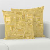 Patchwork Rug Cheater Quilt Stripes - Gold - M (How Bazaar)