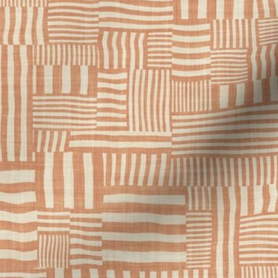 Patchwork Rug Cheater Quilt Stripes - Terra Cotta - M (How Bazaar)