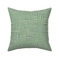 Patchwork Rug Cheater Quilt Stripes - Emerald Green - M (How Bazaar)