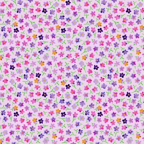 Ditsy Floral Pink - small scale